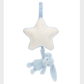 Jellycat Musikuro m. Stjerne - Bashful Bunny - Baby Blue