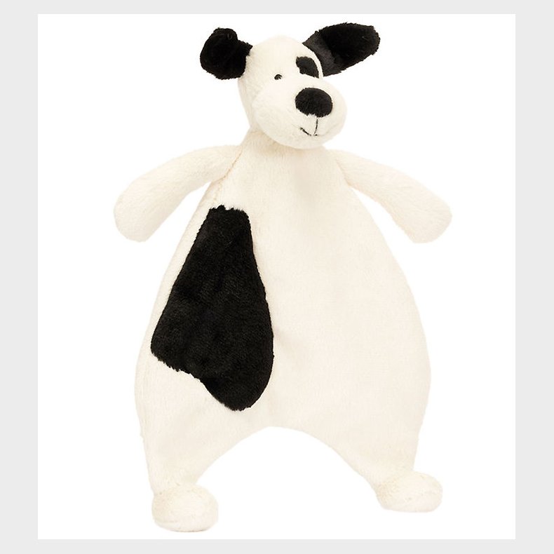 Jellycat Nusseklud - 27x20 cm - Bashful Black &amp; Cream Hundehvalp