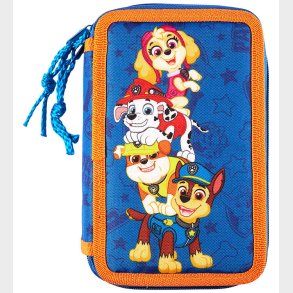 Paw Patrol Penalhus - Double Decker m. Indhold - Bl/Orange