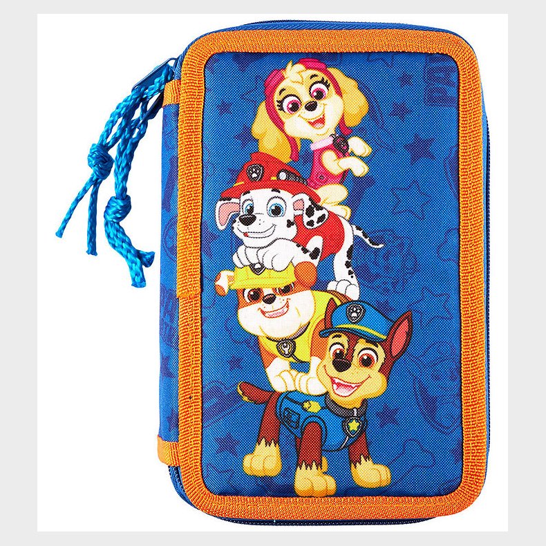 Paw Patrol Penalhus - Double Decker m. Indhold - Bl/Orange