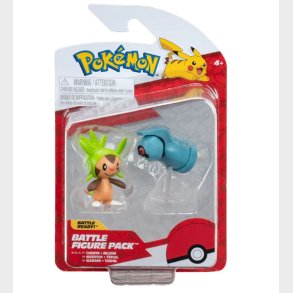 Pokémon Figurer - 2-pak - Battle Figure - Chespin/Beldum
