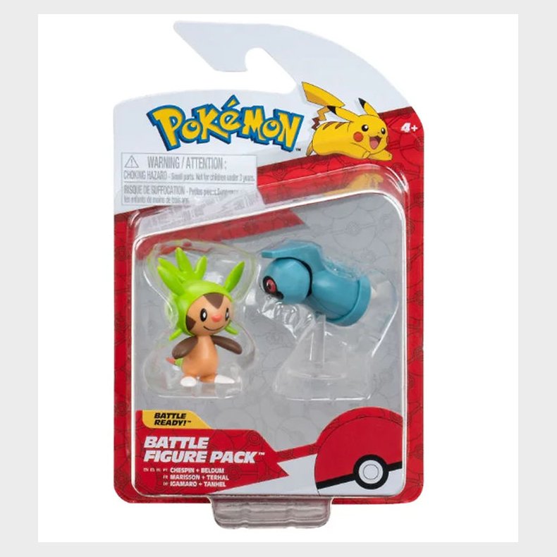 Pok&eacute;mon Figurer - 2-pak - Battle Figure - Chespin/Beldum