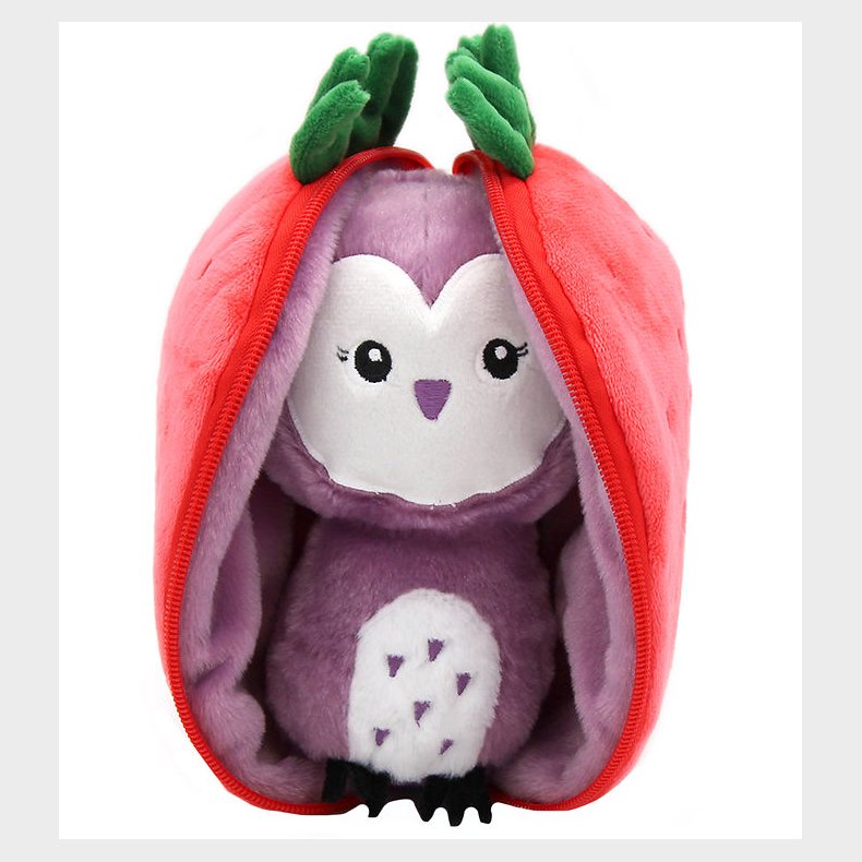 Flipetz Bamse - Violet The Owl Strawberry - 20 cm