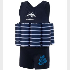 Konfidence Svmmedragt - UV40+ - Navy Blue/Breton