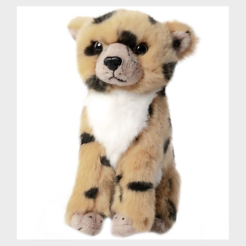 Living Nature Bamse - 17x10 cm - Gepard Unge - Beige/Sort/Hvid