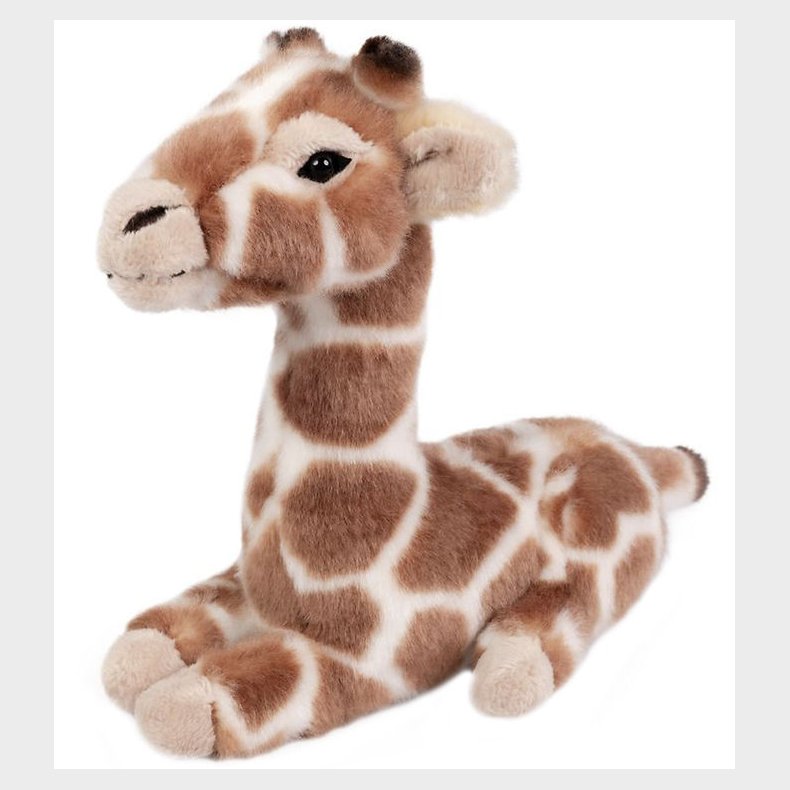 Living Nature Bamse - 14x16 cm - Liggende Giraf Unge - Brun/Hvid