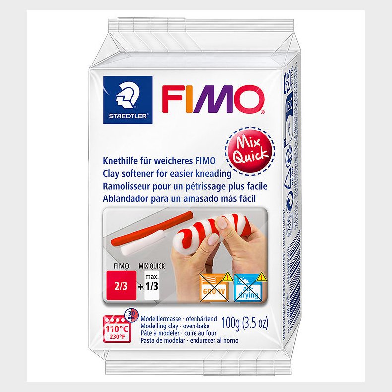 Staedtler FIMO Modellervoks-bldgrer - Mix Qiuck - 100 g - Hvid