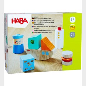 HABA Byggeklodser - Tr - Discovery Building Blocks Boat - 7 stk
