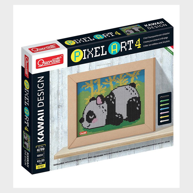 Quercetti PixelArt 4 - Panda - 4800 Dele - 00797