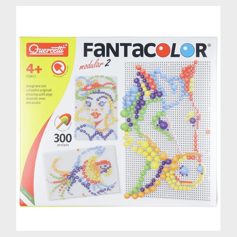 Quercetti Stiftmosaik - FantaColor Modular 2 - 300 Dele - 00851