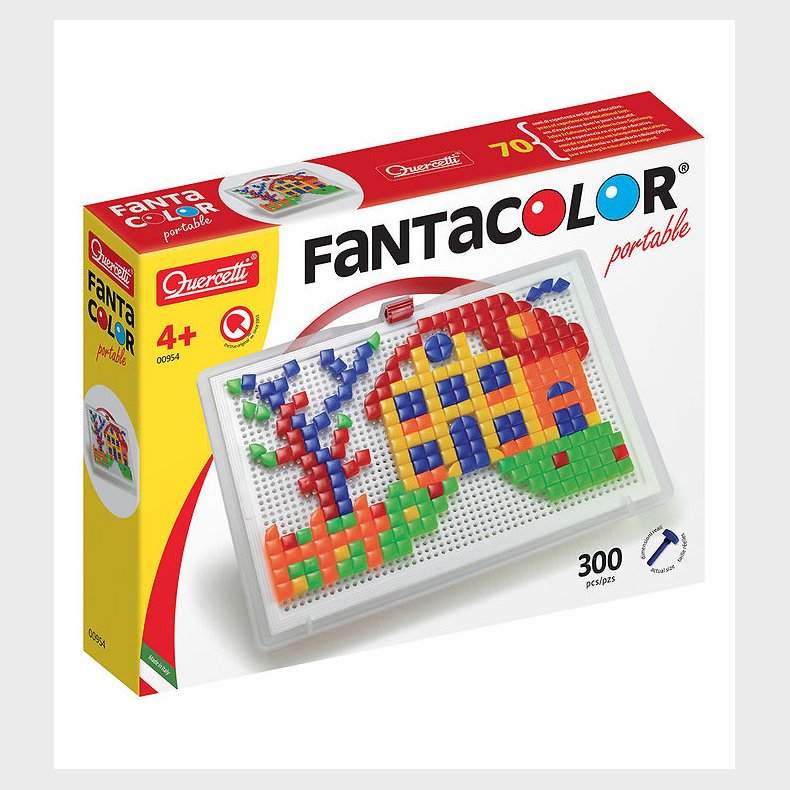 Quercetti Stiftmosaik - FantaColor - Firkantet - 300 Dele - 0095