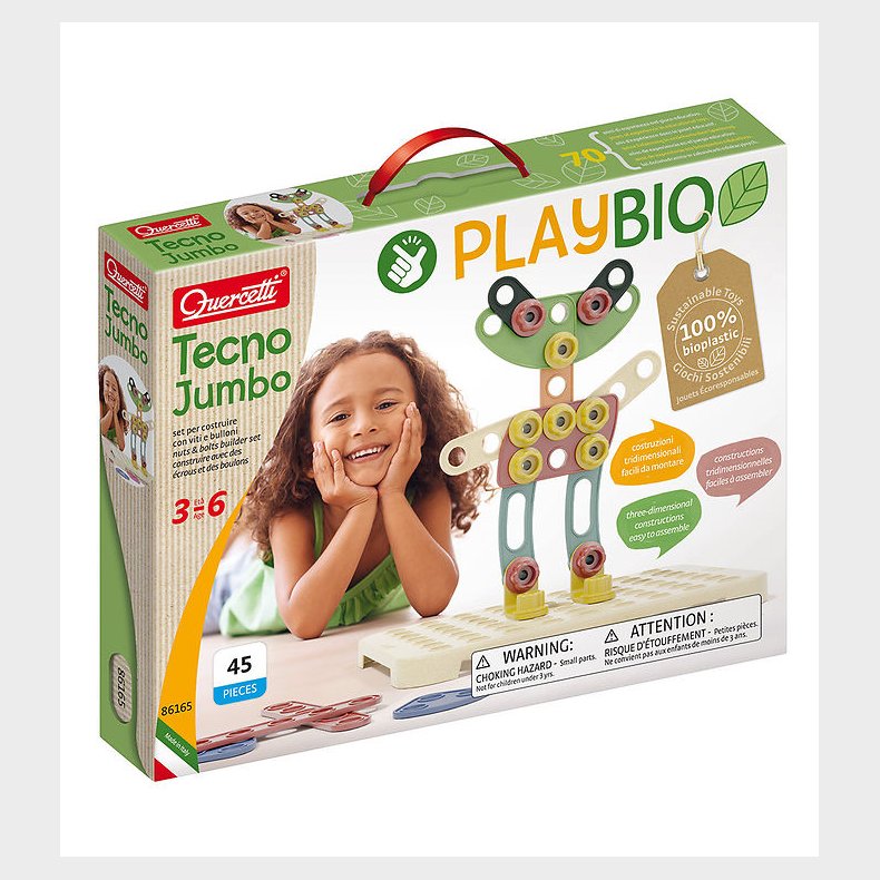 Quercetti Byggest - PlayBio Tecno Jumbo - 45 dele - 86165