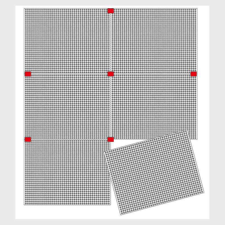 Quercetti Plader Til Stiftmosaik - 10 stk m. Forbindelsesstykker
