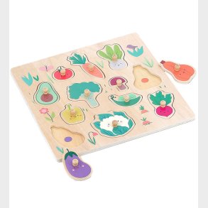 Vilac trpuslespil - 12 Brikker - Grntsager