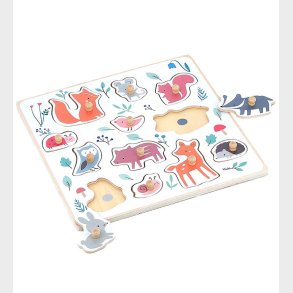 Vilac Trpuslespil - 12 Brikker - Skovens Dyr