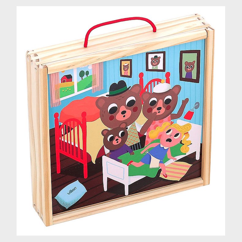 Vilac Trpuslespil - 4x9 Brikker - Guldlok