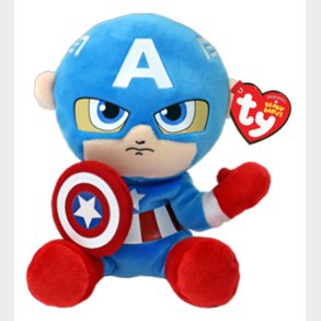 Ty Bamse - Beanie Babies - 15 cm - Marvel Captain America