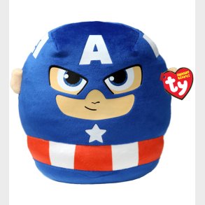 Ty Bamse - Squishy Beanies - 25 cm - Marvel Captain America