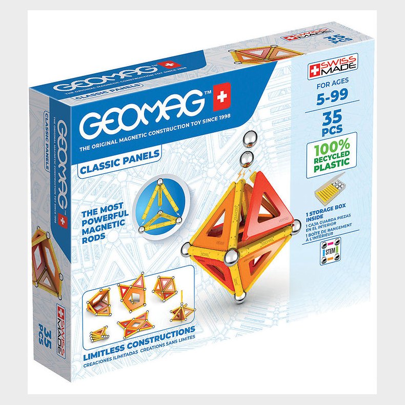 Geomag Magnetst - Classic Panels Recycled - 35 Dele