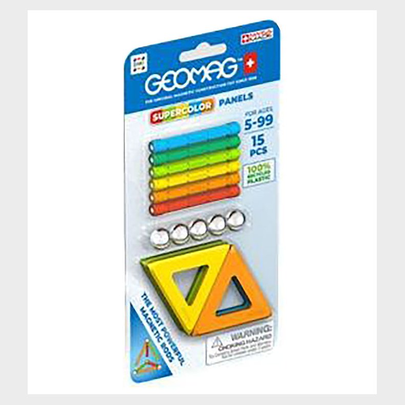 Geomag Magnetst - Supercolor Panels Recycled - 15 Dele