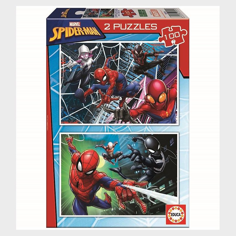 Educa Puslespil - 2x100 Brikker - Spider-Man