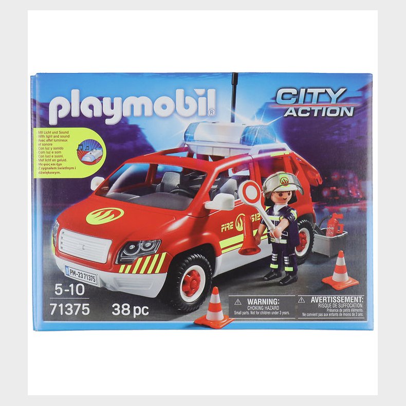 Playmobil City Action - Brandchef Bil m. Lys &amp; Lyd - 71375 - 38