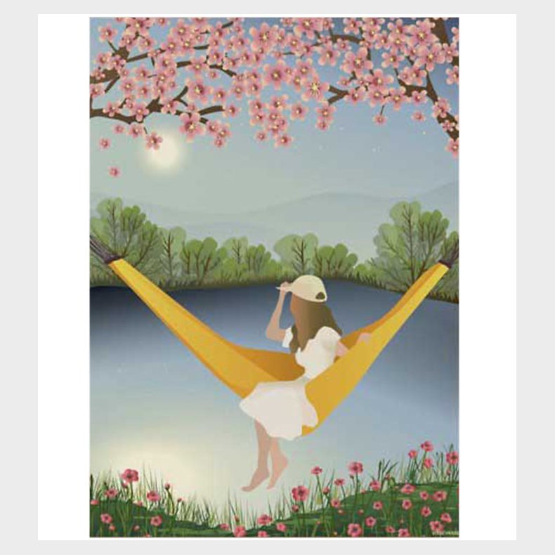 Vissevasse Plakat - 50x70 cm - The Yellow Hammock