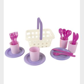 Dantoy Picnic Spisest - 21 Dele - Rosa/Lilla