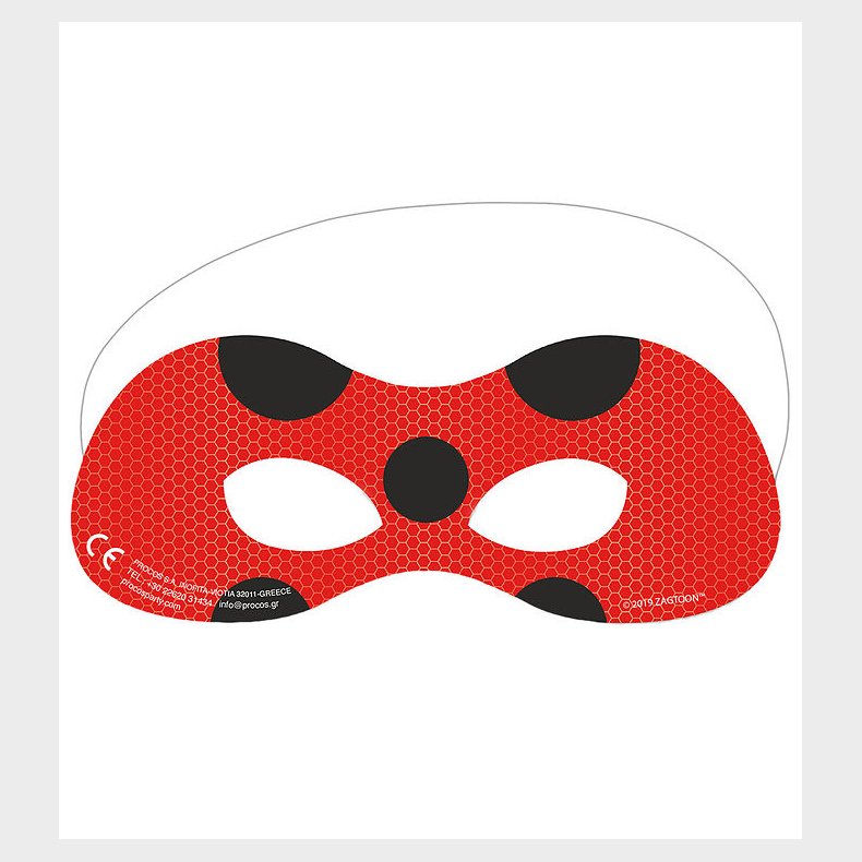 Decorata Party Masker - 6-pak - Miraculous Ladybug