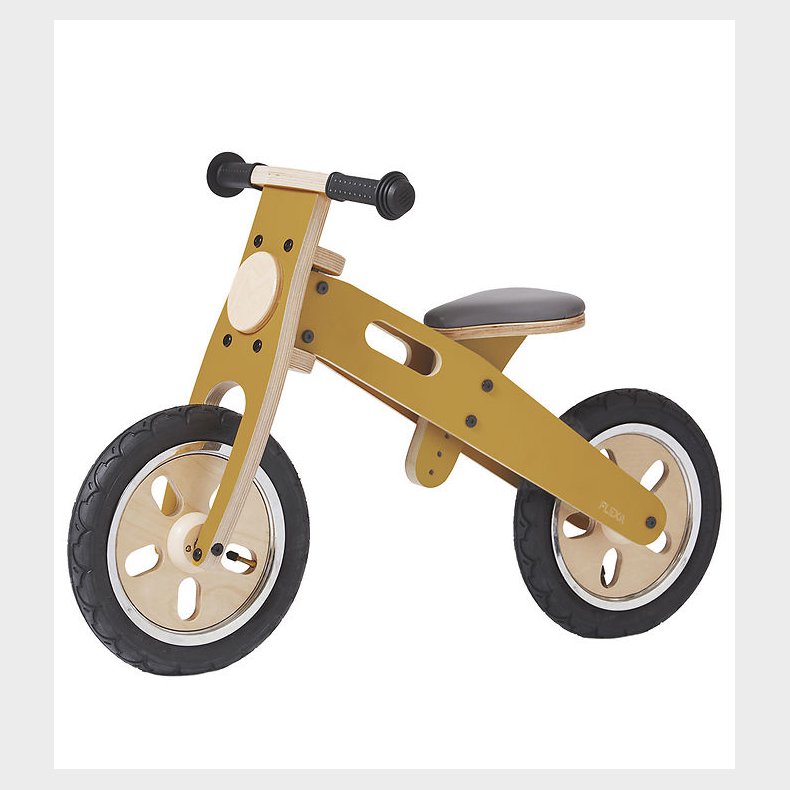 Flexa Lbecykel - Indendrs - Tr - Play - Mustard/Birch Plywood