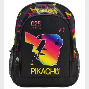 Pokémon Rygsk - Medium - 37x26x12 cm - Sort m. Neonprint