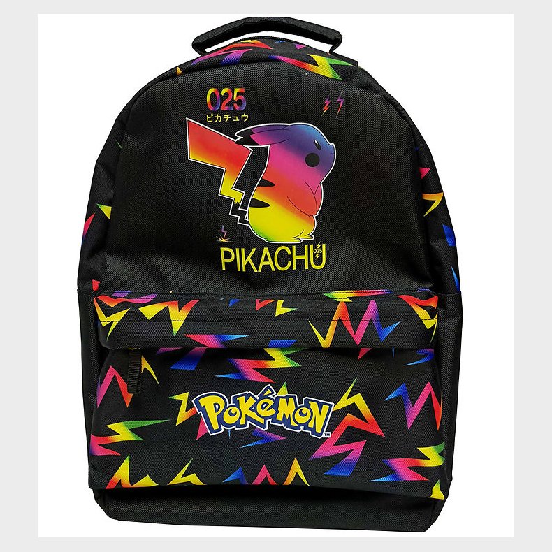 Pok&eacute;mon Rygsk - Large - 43x30x14 cm - 15L - Sort m. Neonprint