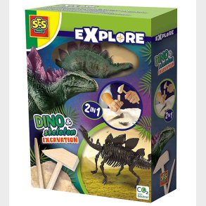 SES Creative Udhug - Explore - Stegosaurus og Skelet