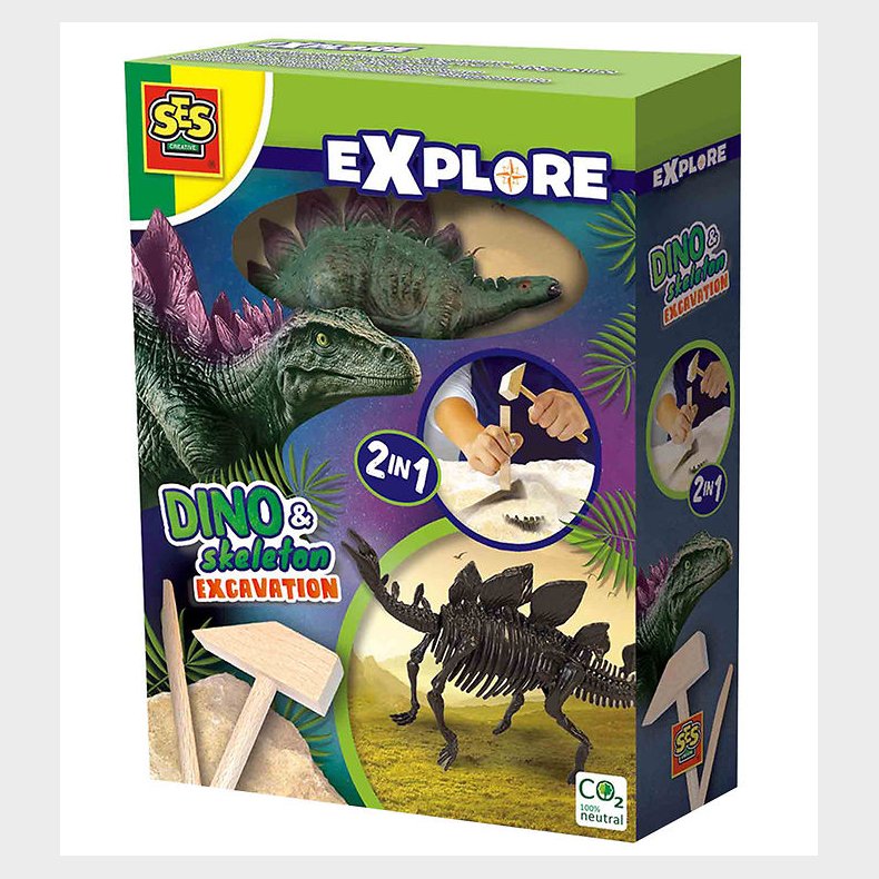 SES Creative Udhug - Explore - Stegosaurus og Skelet