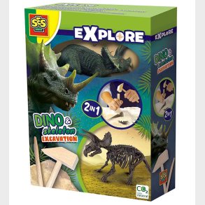 SES Creative Udhug - Explore - Triceratops og Skelet