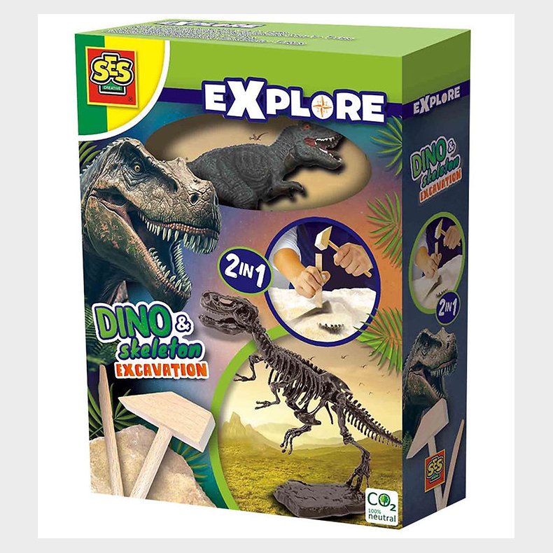 SES Creative Udhug - Explore - T-rex og Skelet