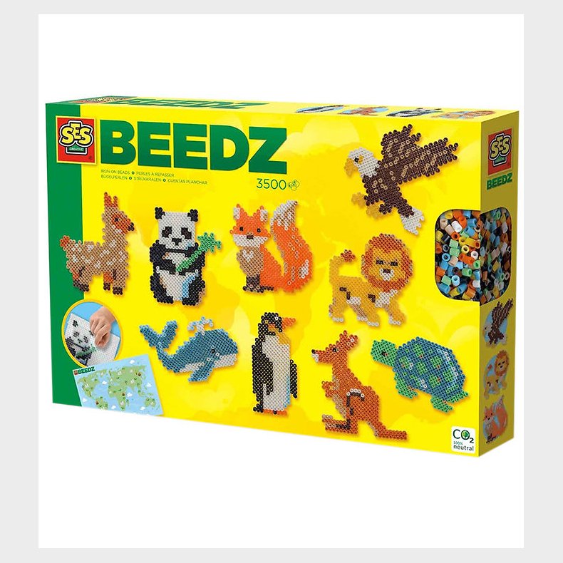SES Creative Perler - Strygeperler - 3500 stk - Verdens Dyr