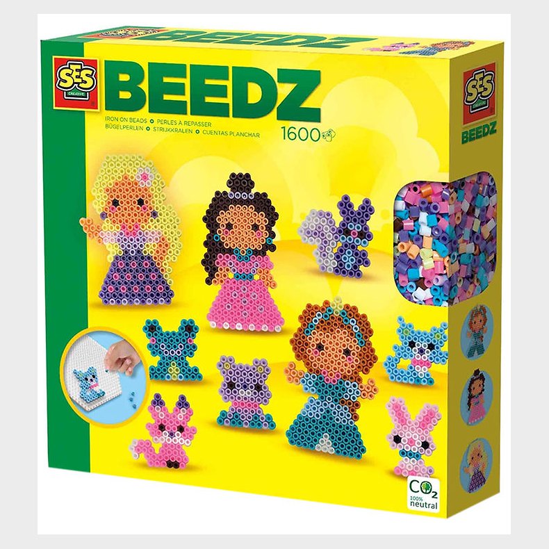 SES Creative Perler - Strygeperler - 1600 stk - Prinsesser Og K