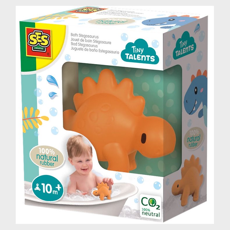 SES Creative Badedyr - Stegosaurus - Naturgummi