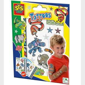 SES Creative Tatoveringer - Dyrekrigere - 45 stk