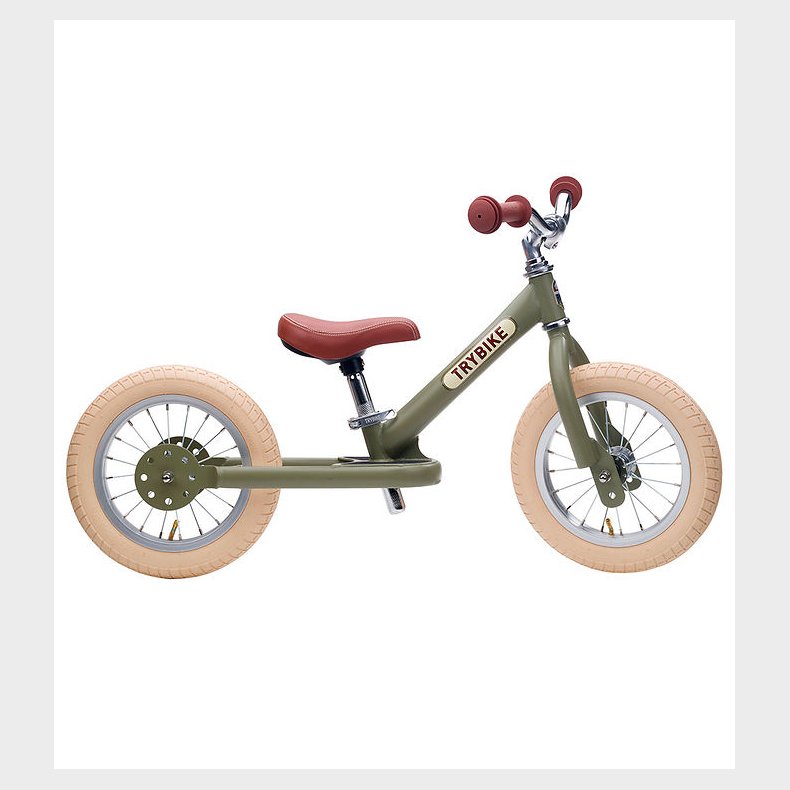 TryBike Lbecykel - Steel - Vintage Edition - Stvet Grn