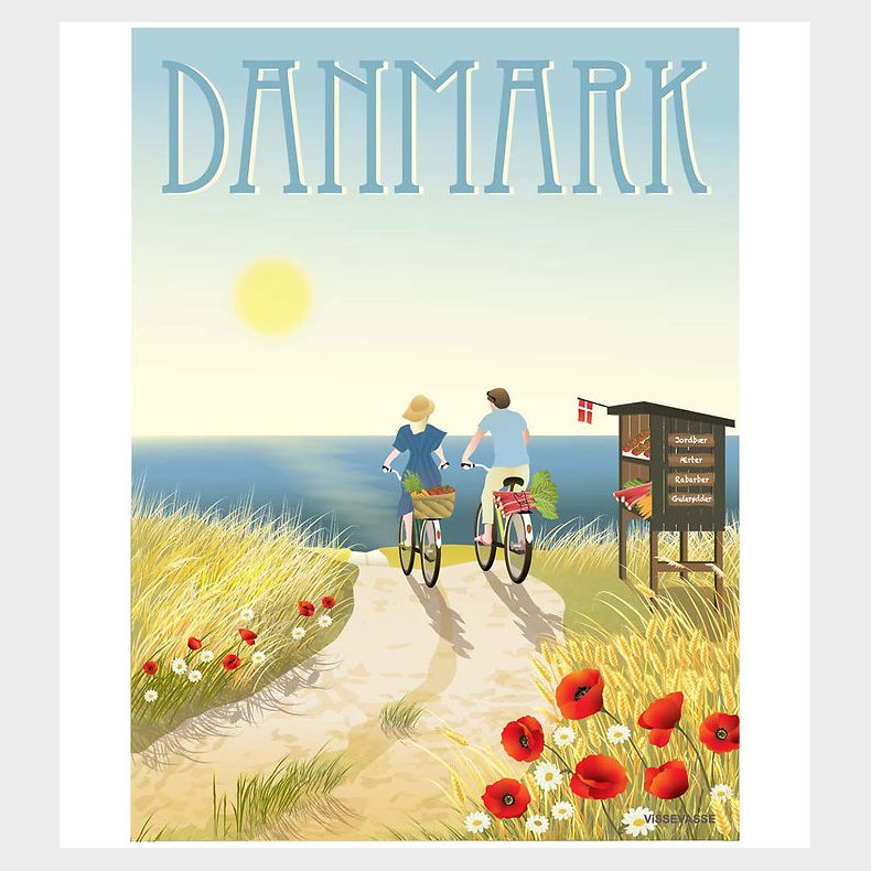 Vissevasse Plakat - 50x70 cm - Danmark - Sommerliv