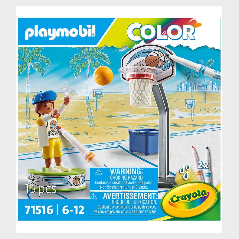 Playmobil Color - Skater m. Basketball - 71516 - 15 Dele