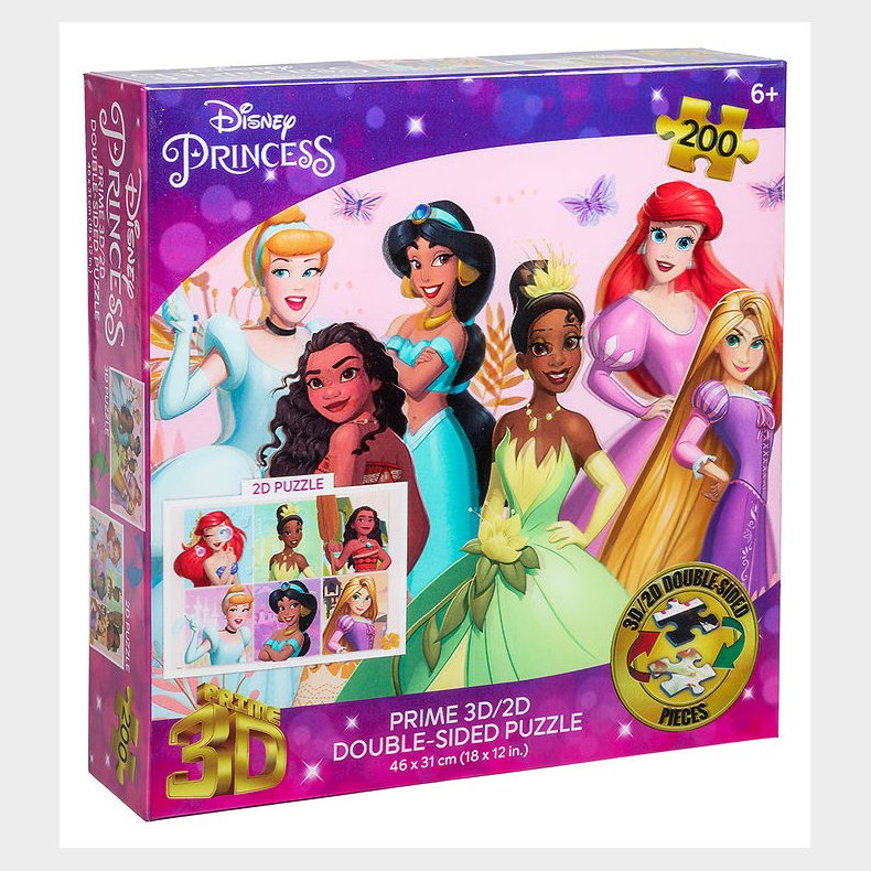 Prime 3D Puslespil Puslespil - 3D/2D - 200 Brikker - Princess