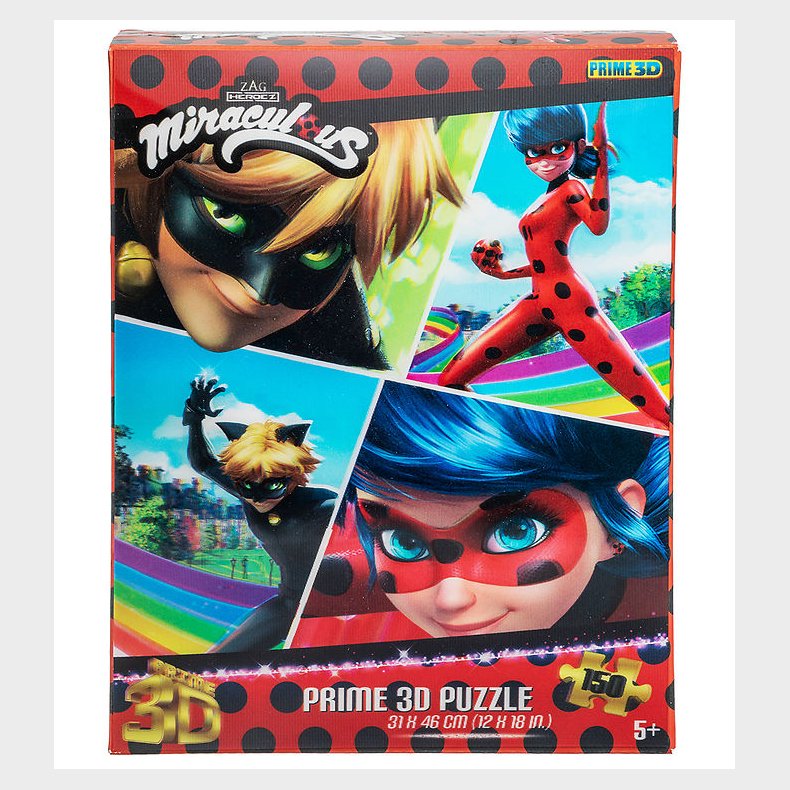 Prime 3D Puslespil Puslespil - 3D - 150 Brikker - Miraculous