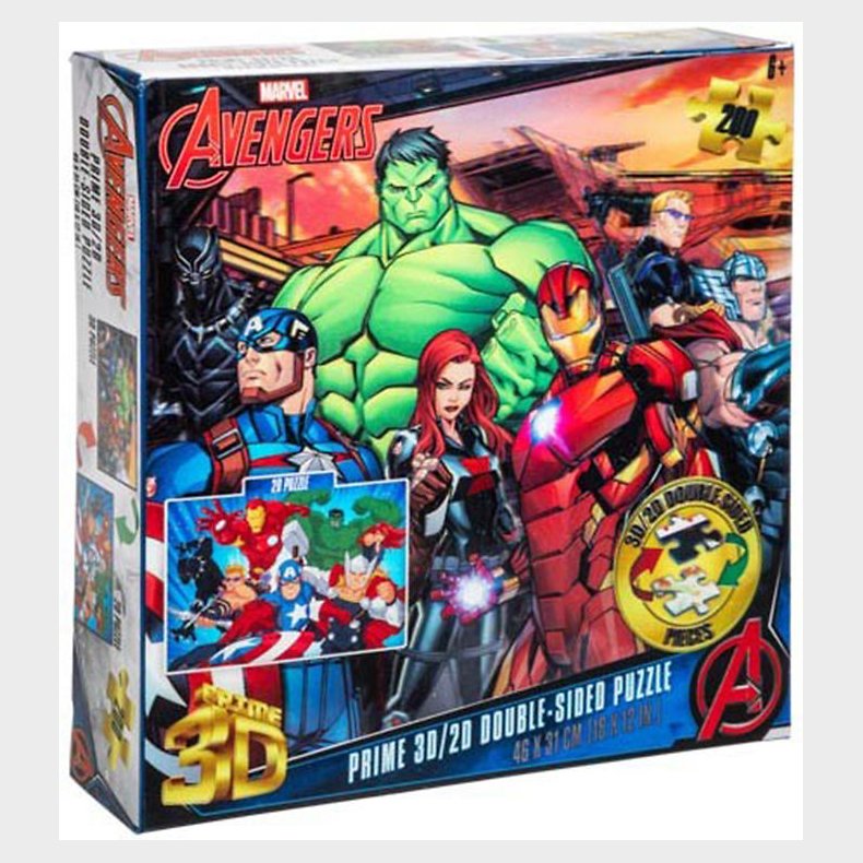 Prime 3D Puslespil Puslespil - 3D/3D - 200 Brikker - Avengers