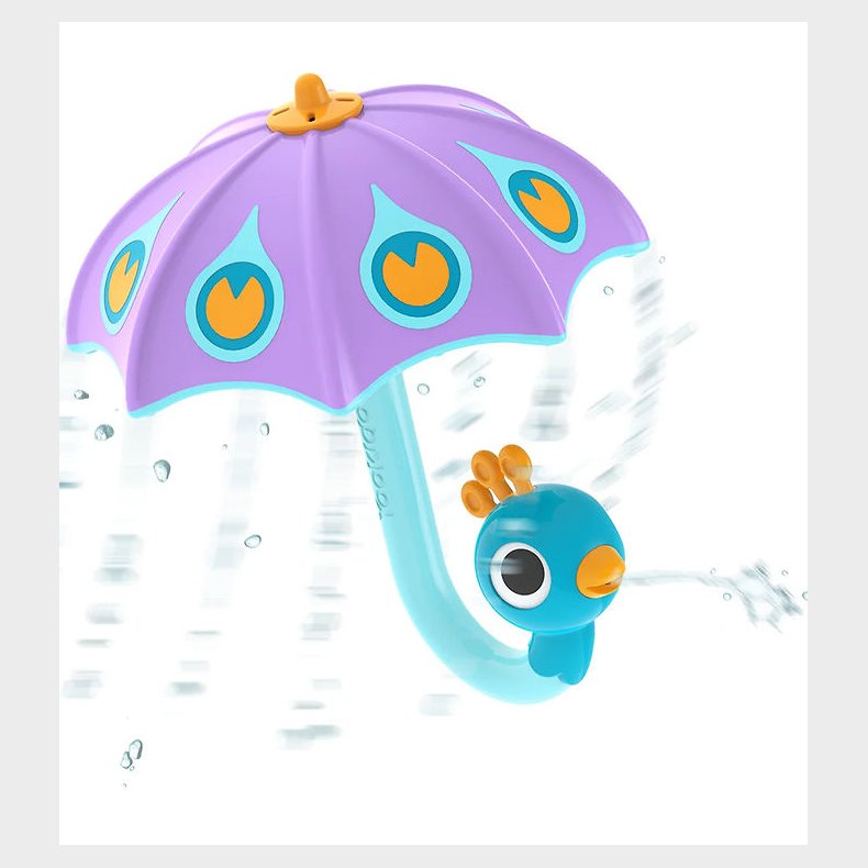 Yookidoo Badelegetj - Fill 'N' Rain Peacock Umbrella Purple