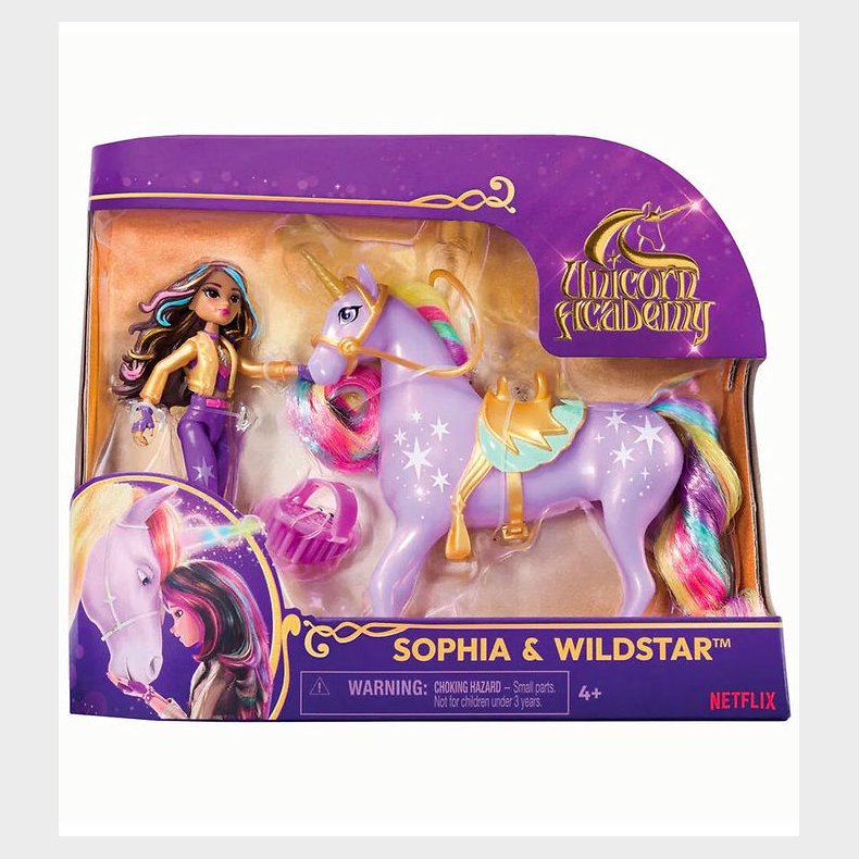 Unicorn Academy Legetjsfigurer - 14 cm - Sophia &amp; Light Magic W