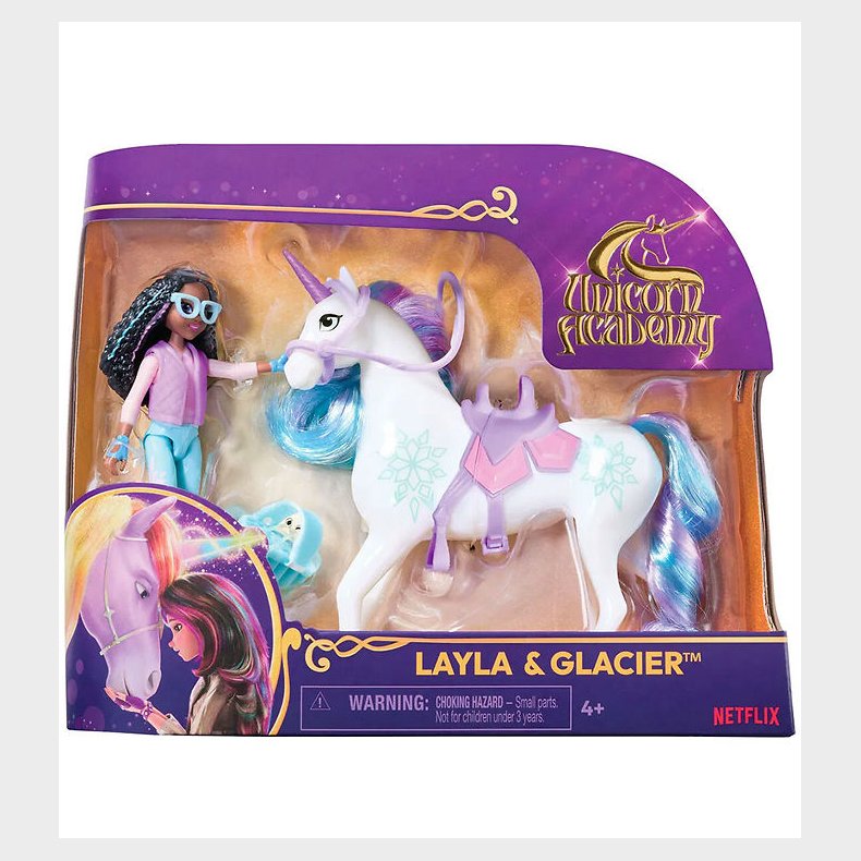 Unicorn Academy Legetjsfigurer - 13,5 cm - Layla &amp; Glacier