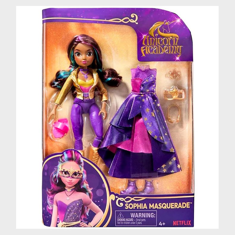 Unicorn Academy Dukke - 24 cm - Sophia Masquerade